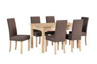 Jídelní sestava 1+6, stůl MODENA 1 a bukové židle ROMA 2 