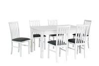 Jídelní sestava 1+6, stůl MODENA 1 a bukové židle MILANO 1 