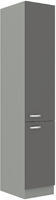 Vysoká skříň potravinová GREY šedý lesk / šedá 40 DK-210 2F 