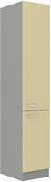 Vysoká skříň potravinová KARMEN krémový lesk / šedá 40 DK-210 2F 