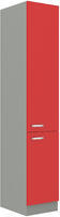Vysoká skříň potravinová ROSE červený lesk / šedá, 40 DK-210 2F 