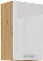 Horní skříňka 45 G 1F ARTISAN bílý lesk / dub artisan 