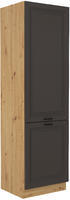 Vysoká lednicová  skříň 60 LO-210 2F STILO artisan/grafit MDF 