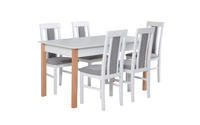Jídelní sestava 1+5, stůl ALBA 2 a bukové židle NILO 2 
