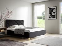 Čalouněná postel Slim 33 s dřevěným roštem 