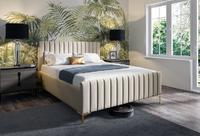 Čalouněná postel Slim 25 s dřevěným roštem 