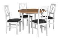 Jídelní set 1+4, stůl Poli 3 a bukové židle Nilo 11 