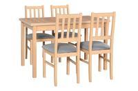 Jídelní set 1+4, stůl Max 10 a bukové židle Bos 4 
