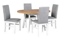 Jídelní set 1+4, stůl OSLO 3 L a bukové židle ROMA 1 