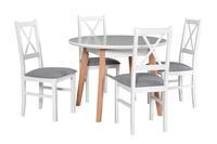 Jídelní set 1+4, stůl OSLO 4 a bukové židle Nilo 10 