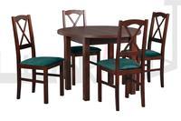 Jídelní set 1+4, stůl Poli 2 L a bukové židle Nilo 11 