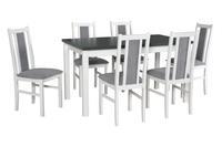 Jídelní set  1+6, stůl ALBA 1 a židle BOS 14 