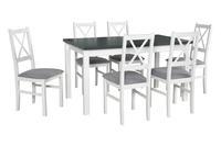 Jídelní set 1+6, stůl  ALBA 1 a židle NILO 10 
