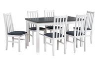 Jídelní set 1+6, stůl ALBA 2 a bukové židle BOS 10 