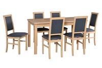Jídelní set 1+6, stůl ALBA 2 a židle NILO 3 