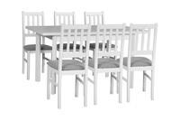 Jídelní set 1+6, stůl Max 5P a bukové židle Bos 4 