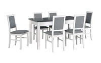 Jídelní set 1+6, stůl MODENA 1 a bukové židle NILO 3 