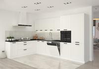 Kuchyňská linka LUNA bílá/bílá matná MDF, Rohová sestava A, 210x350 cm 