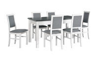 Jídelní sestava 1+6, stůl MODENA 1 a bukové židle NILO 3 