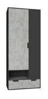 Skříň šatní NA2 Nano grafit /enigma, 80 cm 