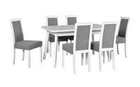 Jídelní sestava, stůl OSLO 6 a židle ROMA 3 
