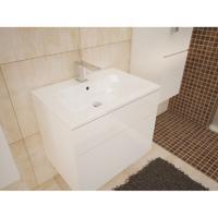 Koupelnové zrcadlo WH14 Porto  bílá matná - umyvadlo ECCE 610