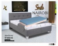 Čalouněná postel  NAIROBI 180  šedá - matrace MADONA