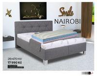 Čalouněná postel  NAIROBI 180  šedá - matrace PANTER 