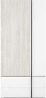 Šatní skříň REMO RM2  bílý mat / dub wilton / antracit, 90 cm 