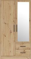 Šatní skříň SMART SRL3 se zrcadlem, dub artisan, 100 cm 