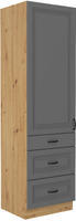 Vysoká skříň na troubu se šuplíky PREMIUM BOX 60 DKS-210 3S 1F STILO artisan/DustGrey MDF. 