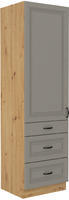 Vysoká skříň na troubu se šuplíky PREMIUM BOX 60 DKS-210 3S 1F STILO artisan/ClayGrey MDF. 