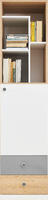 Skříň regál PIXEL PX-5 dub piškotový, bílý, šedý 