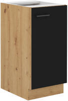 Spodní skříňka MODENA dub artisan / černý mat, 40 D 1F 