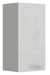 Horní skříňka BIANKA bílý lesk-šedá 30 G-72 1F - 1/2