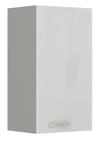 Horní skříňka BIANKA bílý lesk-šedá 40 G-72 1F  - 1