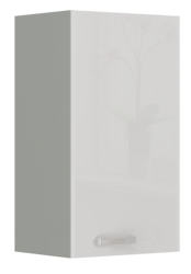 Horní skříňka BIANKA bílý lesk-šedá 40 G-72 1F - 1/2