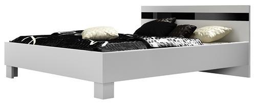 Moderní postel do ložnice 160 LUCCA bílé kvalitní lamino  - 1