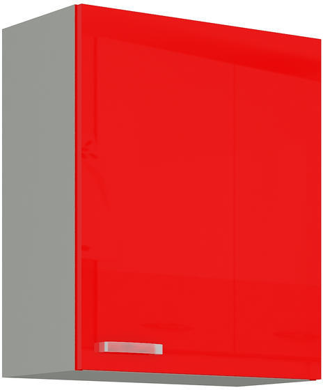 Horní skříňka ROSE červený lesk / šedá, 60 G-72 1F  - 1