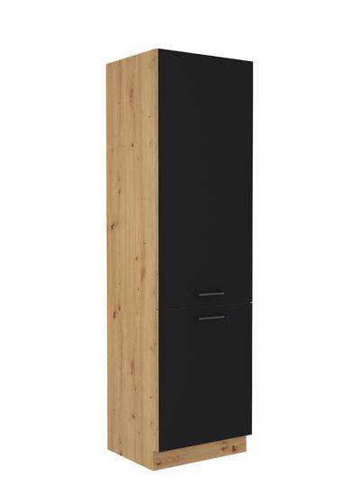 Lednicová skříň MODENA dub artisan / černý mat, 60 LO-210 2F  - 1