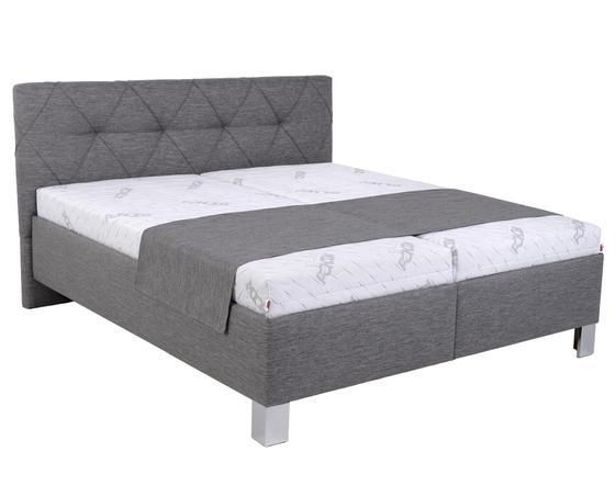 Čalouněná postel  NAIROBI 180  šedá - bez matrace - 1