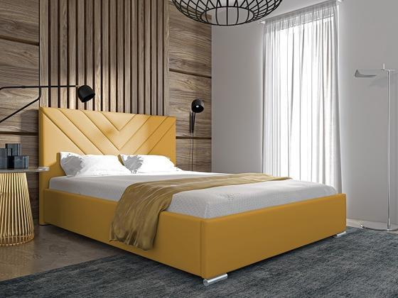 Čalouněná postel Slim 22 s dřevěným roštem  - 1