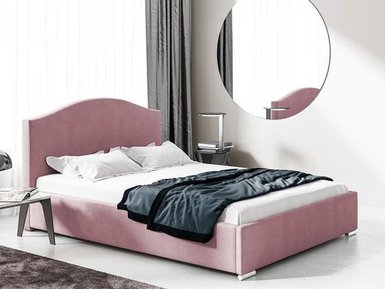 Čalouněná postel Slim 23 s dřevěným roštem  - 1