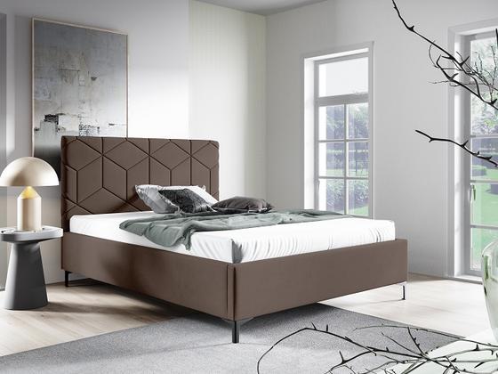 Čalouněná postel Slim 35 s dřevěným roštem  - 1