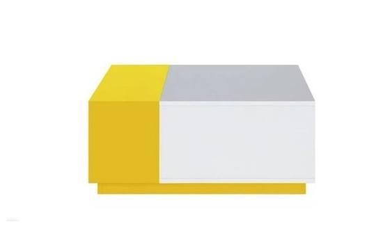 Konferenční stolek MOBI MO16 bílá lux / žlutá  - 1