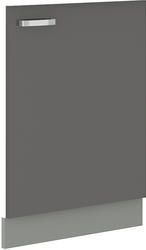 Dvířka na mycku GREY šedý lesk / šedá ZM 713x596 - 1/2