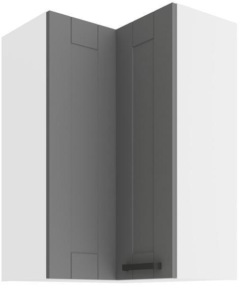 Horní skříňka rohová LUNA bílá/dustgrey MDF 60 x 60 GN-90 2F 90°  - 1