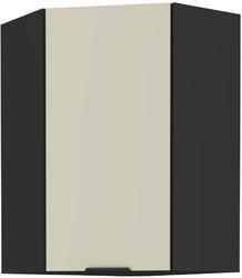 Horní skříňka 60 x 60 GN-90 1F (45°) Arona černá matná / kašmír - 1/6