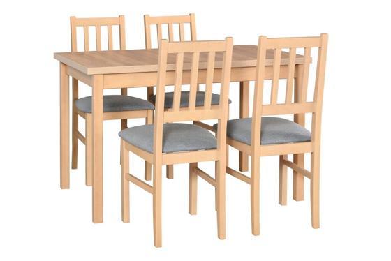 Jídelní set 1+4, stůl Max 10 a bukové židle Bos 4  - 1