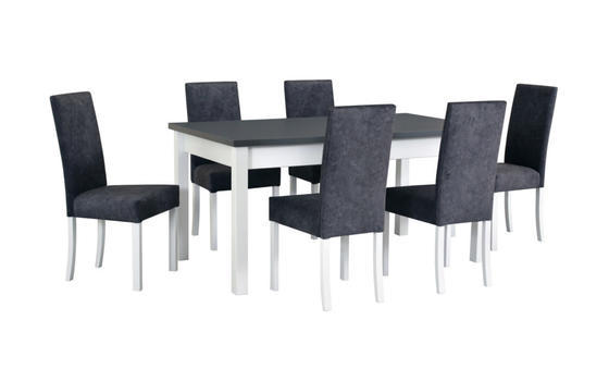 Jídelní set 1+6, stůl MODENA 1 a  bukové židle ROMA 2  - 1